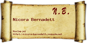 Nicora Bernadett névjegykártya